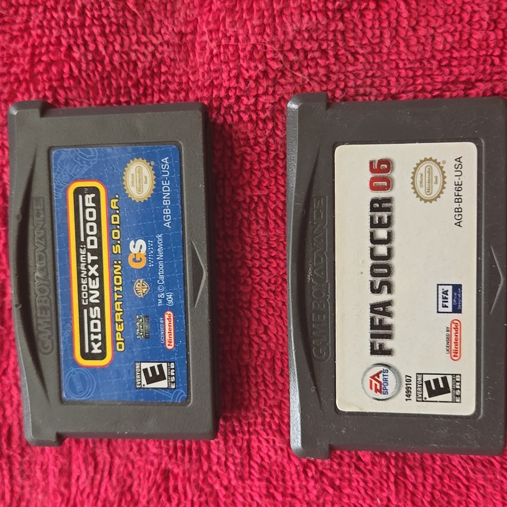 Nintendo Gameboy Advance Game Lot of 2 GBA Games Fifa Soccer 06. Kids Next Door